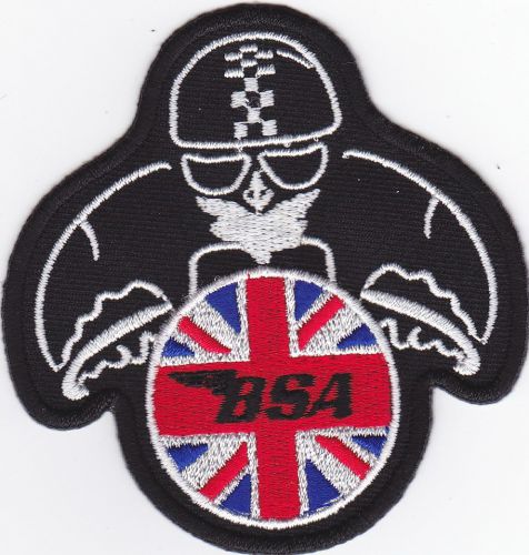 Bsa patch biker motorcycle hog cafe racer bikers jacket uk moto guzzi ariel bsa