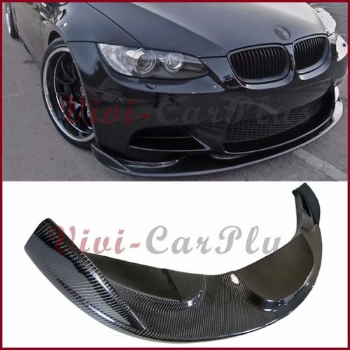 For 08-2013 bmw e90 e92 e93 m3 hm type carbon fiber front bumper spoiler add lip