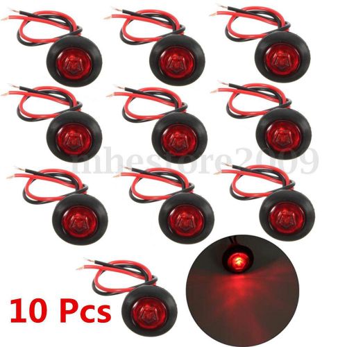 10x red rv truck trailer boat led clearence indicator side marker light 12v-24v