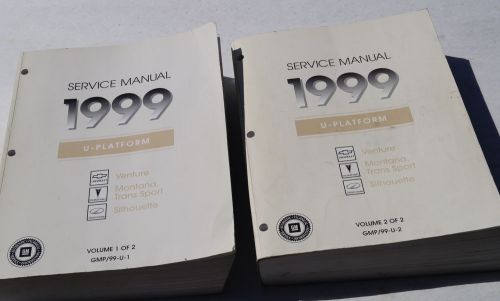 1999 venture montana trans sport silhouette oem service shop manual 2-vol set 99