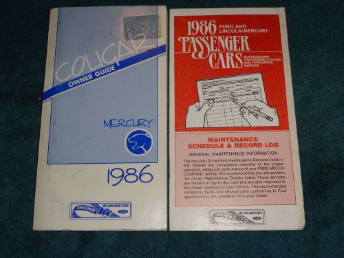 1986 mercury cougar owner&#039;s manual set / owner&#039;s guide set / good originals!!!