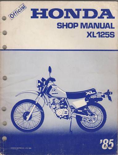 1985 honda motorcycle xl125s  service manual