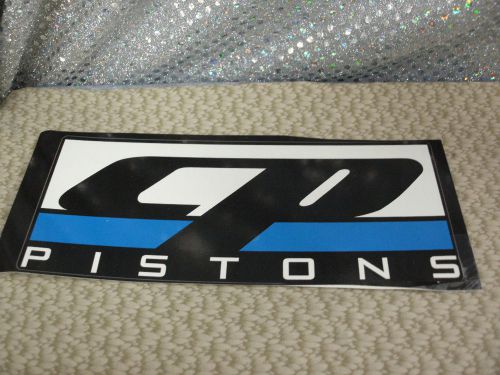 Racing car sticker, cp pistons, 7-1/4&#034; x  3-5/8&#034;