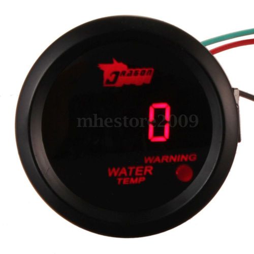 Car motor black 2&#039;&#039; 52mm red led digital water temp temperature celsius gauge