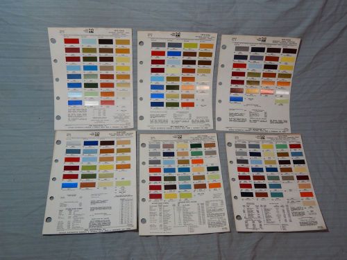 Ditzler ppg paint chips 1973-78 ford ranchero mustang t-bird 6 pages