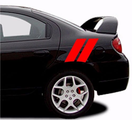 Dodge neon rear 4&#034; fender double hash bar mark vinyl rally racing stripes decal