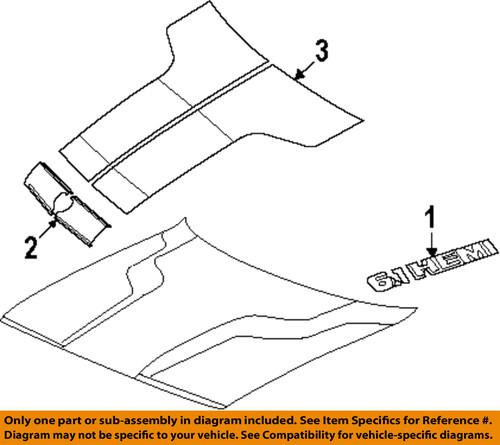 Dodge oem 68042868aa hood-hood stripe