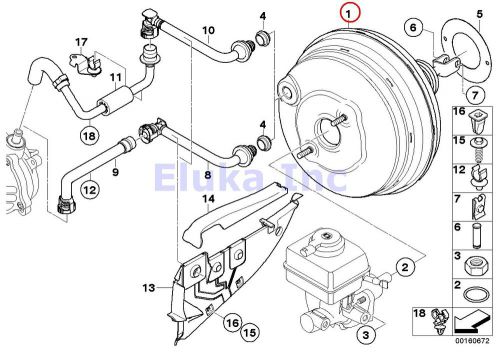 Bmw genuine power brake pedal unit depression brake booster e70 e70n e71