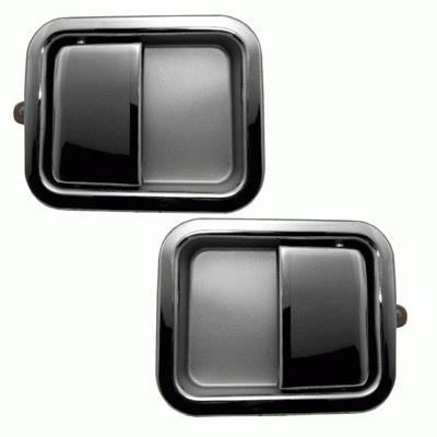 Exterior outside front door handle pair set driver+passenger sides left+right