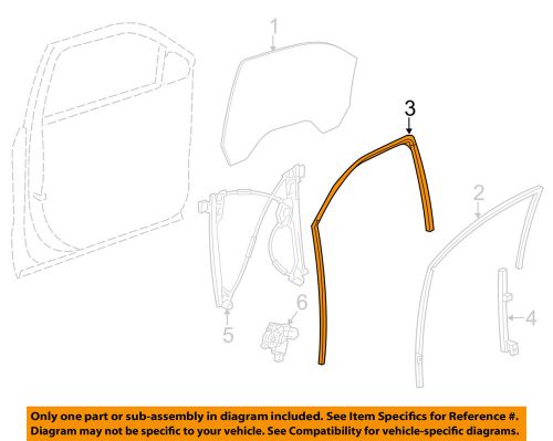 Gm oem front door-glass weather strip right 23221452