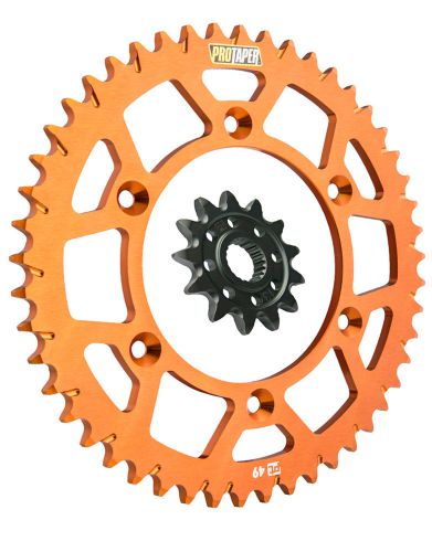 Pro taper 12 t front &amp; 49 t orange rear sprocket - husaberg / husqvarna / ktm