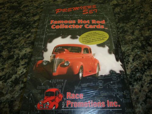 Vintage premiere set famous hot rod collector cards.  rare and new...unopened