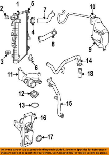 Mopar oem 55057130ad engine coolant recovery tank-reservoir tank