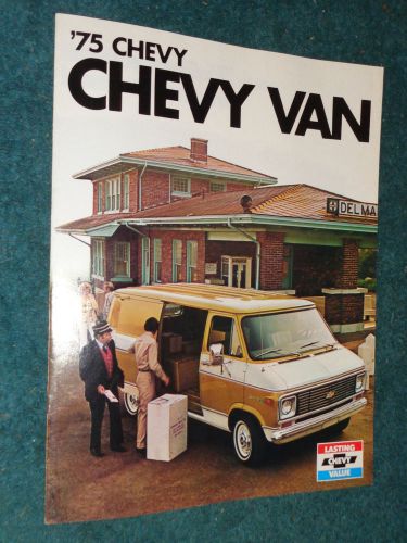 1975 chevrolet van sales  brochure / original 10 page dealership catalog