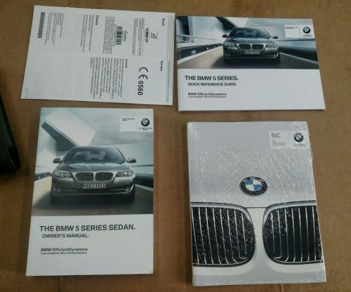 2012 bmw 5 series owners manual with case book set