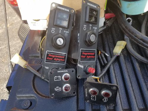 Honda outboard dual engine ignition switch panels + (2) battery and engine check