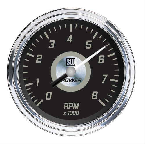 Stewart warner performance power series tachometer 0-8,000 3 3/8&#034; dia in-dash