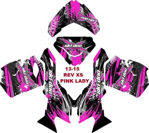 Ski doo snowmobile decal wrap kit  rev,xp, xr,xs,xm  03-16 pink lady basic