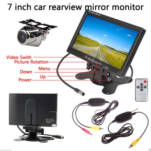 7&#034; tft lcd monitor + 420 tvl reverse camera car rear view backup parking kit