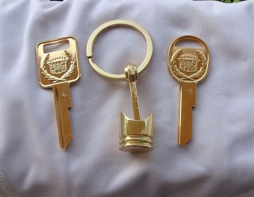 Vintage nos gold plated key set fits cadillac 1969 73 77 81