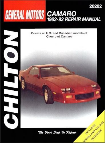 Chevrolet camaro berlinetta, rs, z28 repair manual 1982-1992