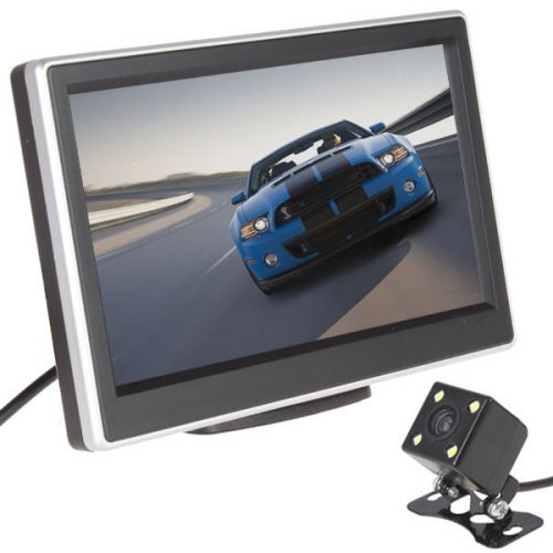 Car rear view parking kit 5&#034; tft lcd color monitor + 420tvl night vision camera