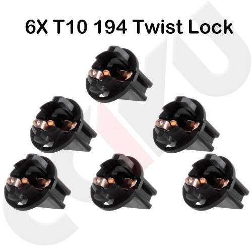 6x speedometer fuel temp gauges led light bulbs t10 194 twist lock sockets