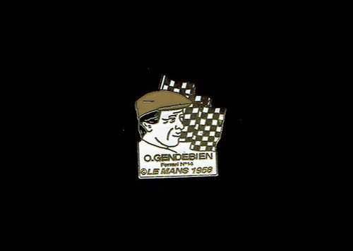 Olivier gendebien 24 hours le mans 1958 vtg lapel pin ferrari 250 tr58 winner