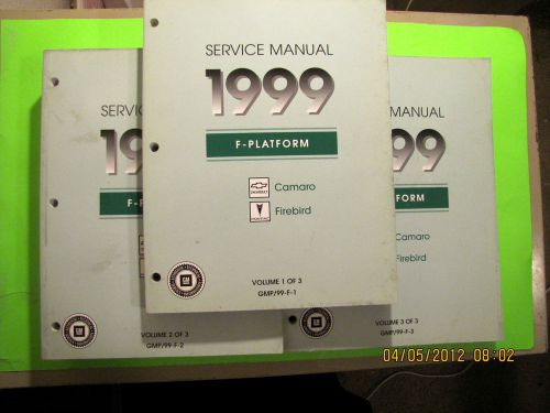 1999 chevrolet camaro pontiac firebird service manual books 1 , 2, and 3