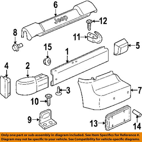 Jeep oem 6036181aa front bumper-cover bolt