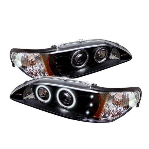 Spyder auto 5010421 ccfl halo projector headlights black/clear