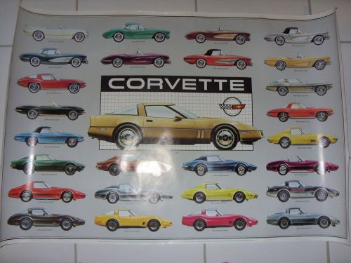 Cheverlote corvette poster 1953/1982 models produced