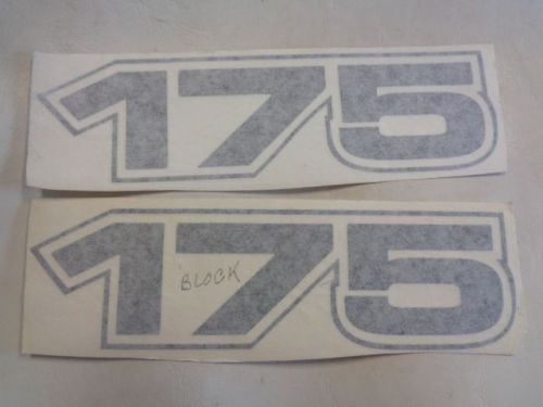 Number 175 decal pair ( 2 ) black 7 1/4&#034; x 2&#034; marine boat