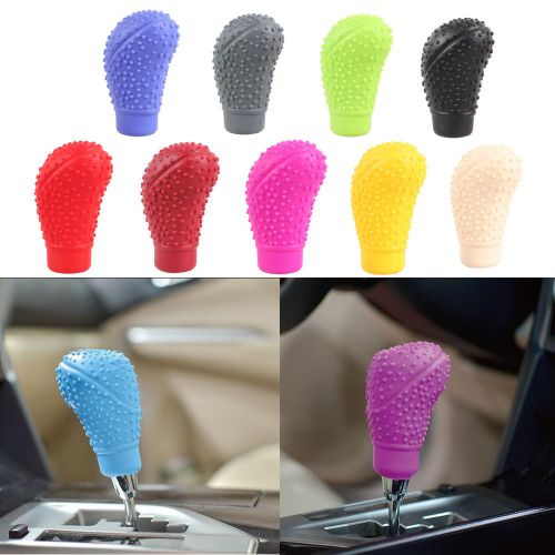 Nonslip soft silicone truck car gear shift knob cover green black cool fashion