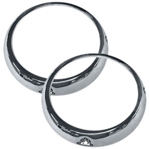 Bronco headlight bezel ring chrome pair 1966-1970