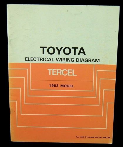 1983 toyota tercel oem electrical wiring diagram-excellent condition