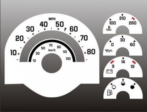 1988-1994 chevrolet truck c/k dash cluster white face gauges 88-94