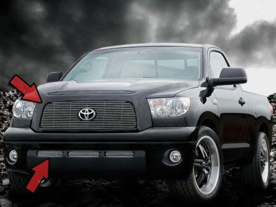 Toyota tundra combo set polished aluminum billet grilles (2007-2009)