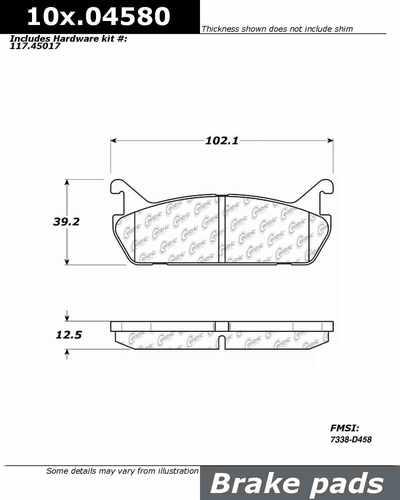 Centric 105.04580 brake pad or shoe, rear