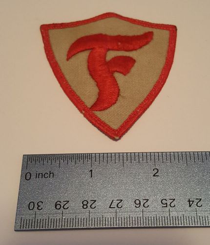 Vintage firestone &#034;f&#034; patch. racing, hat, jacket, car