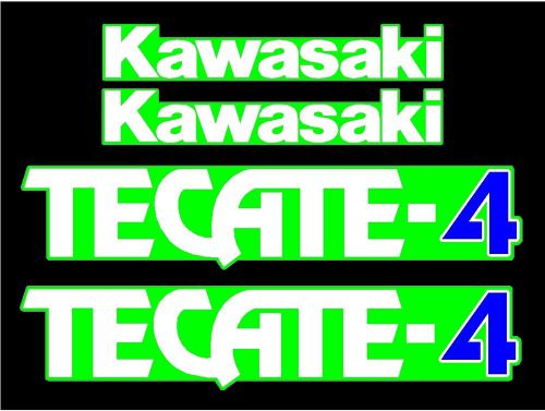 Fender &amp; tank decal set for kawasaki tecate 4 kxf250 4-wheeler    kxf 250