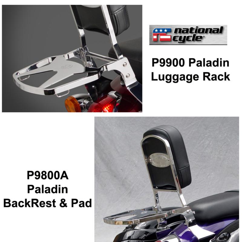 Suzuki c800 intruder 2005-13 n.c. paladin p9800a backrest & p9900 luggage rack