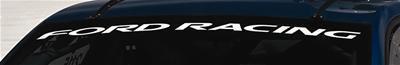 Ford racing windshield banner vinyl self-adhesive white ford racing logo ford ea