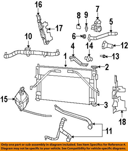 Dodge oem 5058128ad radiator-side shield