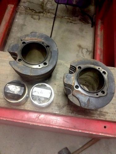 Harley davidson 1000cc ironhead sportster cylinders and pistons .010 bore