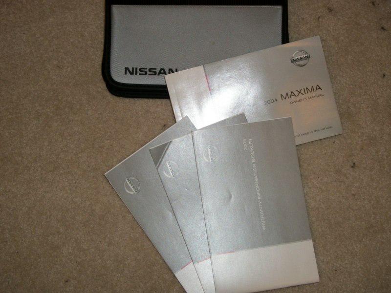 2004 nissan maxima complete owners manual set,kit,portfolio,04