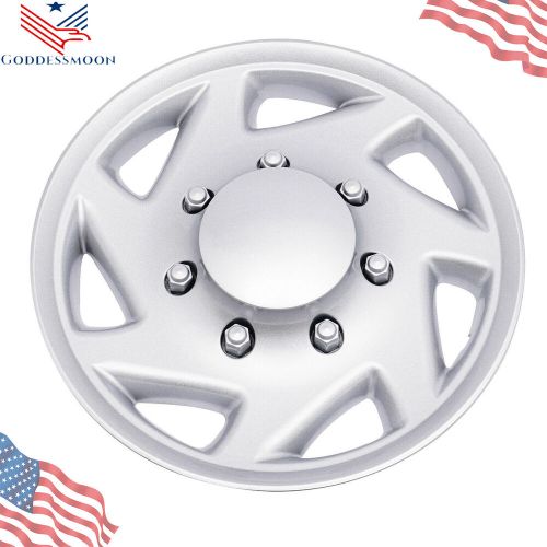 4 new for 99-18 ford econoline e250 e350 e450 hubcap silver van full wheel cover