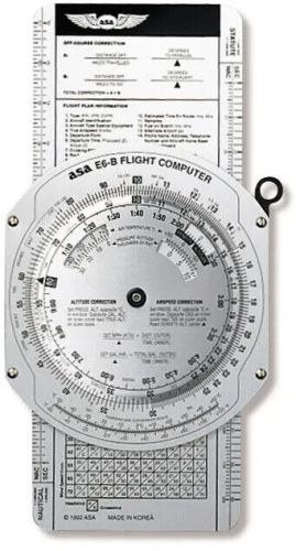 Metal asa air classics e6-b flight computer instructions &amp; case - new sealed