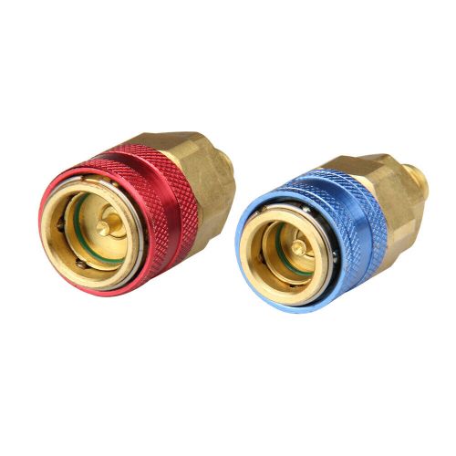 2pcs low/high a/c quick coupler connector refrigerant adapter manifold gauge air