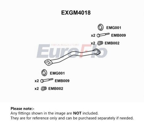 Exhaust pipe fits vauxhall astra mk2 1.6d centre 84 to 89 euroflo quality new